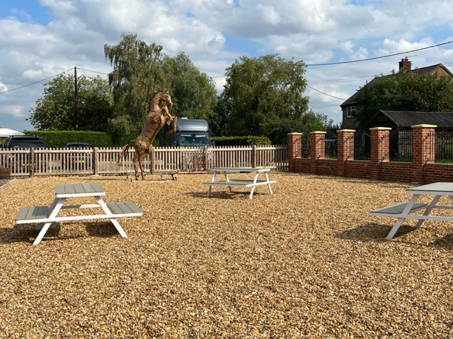 Old tiger stables horse statue